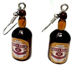 Chivas Regal Whisky (12) Bottle drop Earrings.